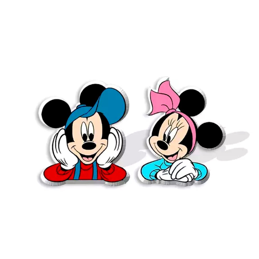 Mickey And Minnie Acrylic Stud Earrings